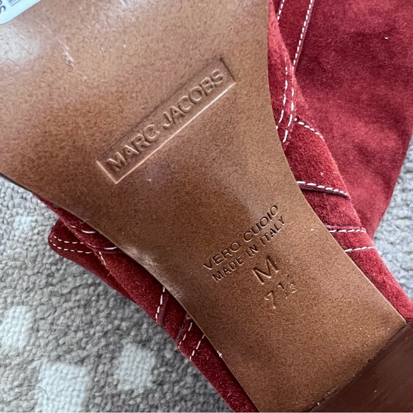 Marc Jacobs 7.5 rust/burnt orange suede slouch boot EUC - Picture 4 of 11
